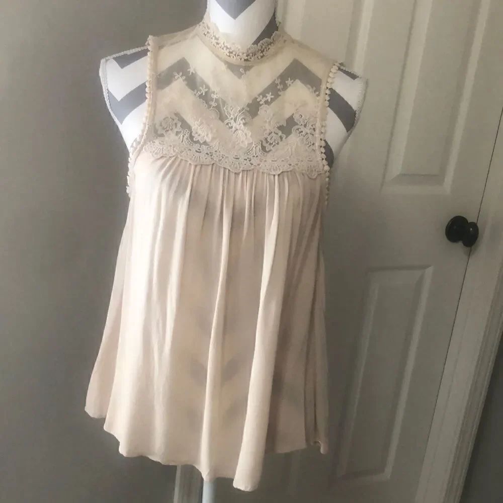 Altar’d State ivory lace top blouse
